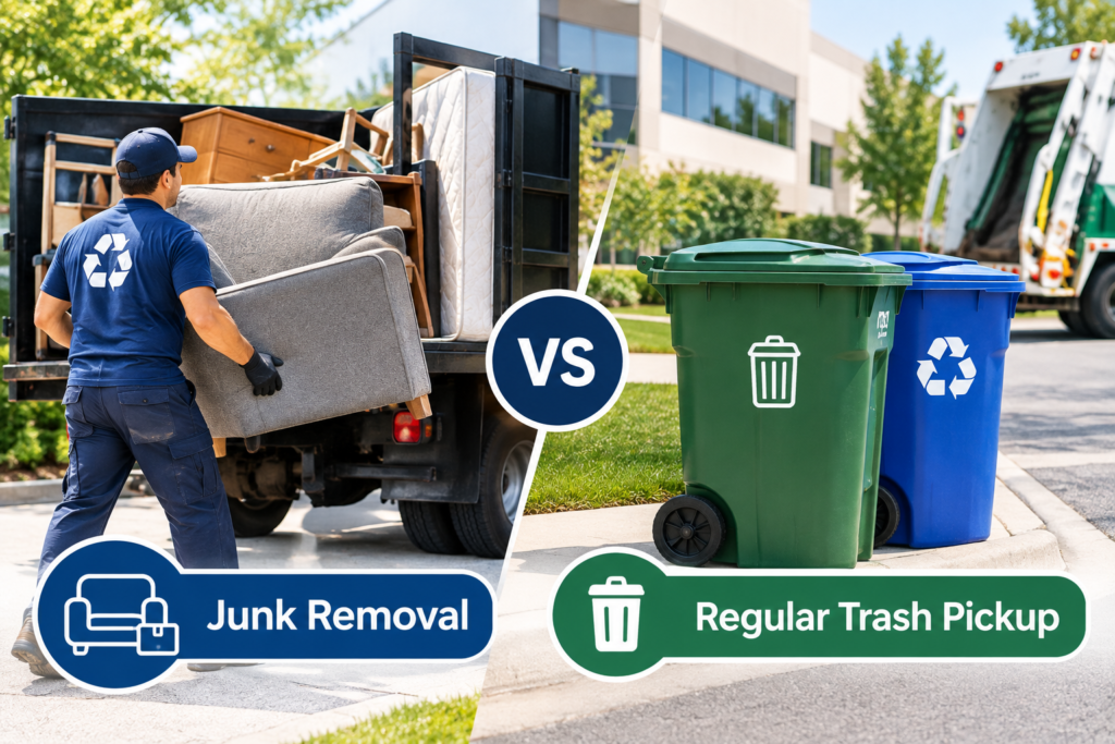 Junk Removal vs. Regular Trash Pickup: What Northern Virginia Businesses Get Wrong