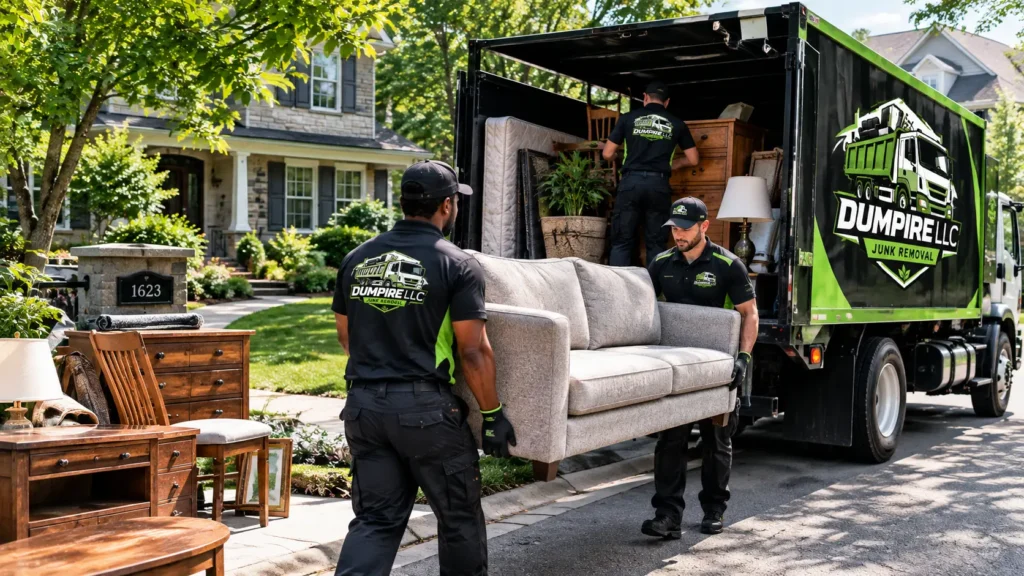 Old furniture removal service in McLean VA by Dumpire LLC